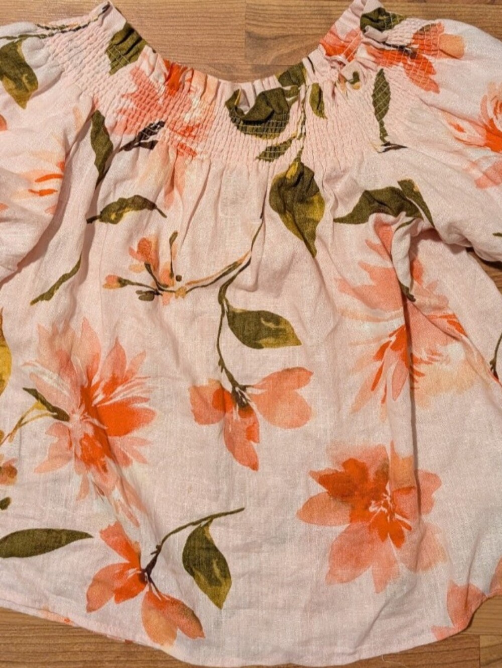 CeCe Floral Cotton Boho Women's Top Beautiful! Sz M BNWOT